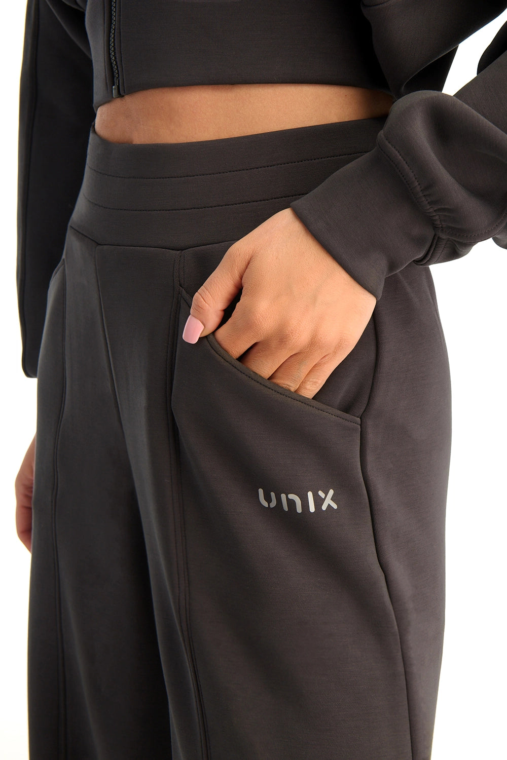 Waist Tone Set Grey - ملابس رياضية فاخرة للسيدات بنحت ناعم وراحة طوال اليوم - UNIX